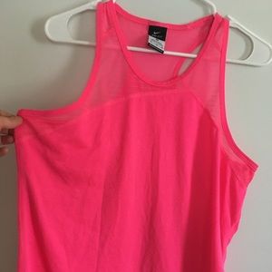 Hot pink Nike workout tank